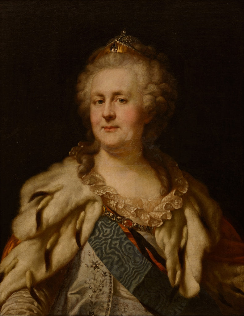 Detail of Portrait of Empress Catherine II, 1790s by Anonymous