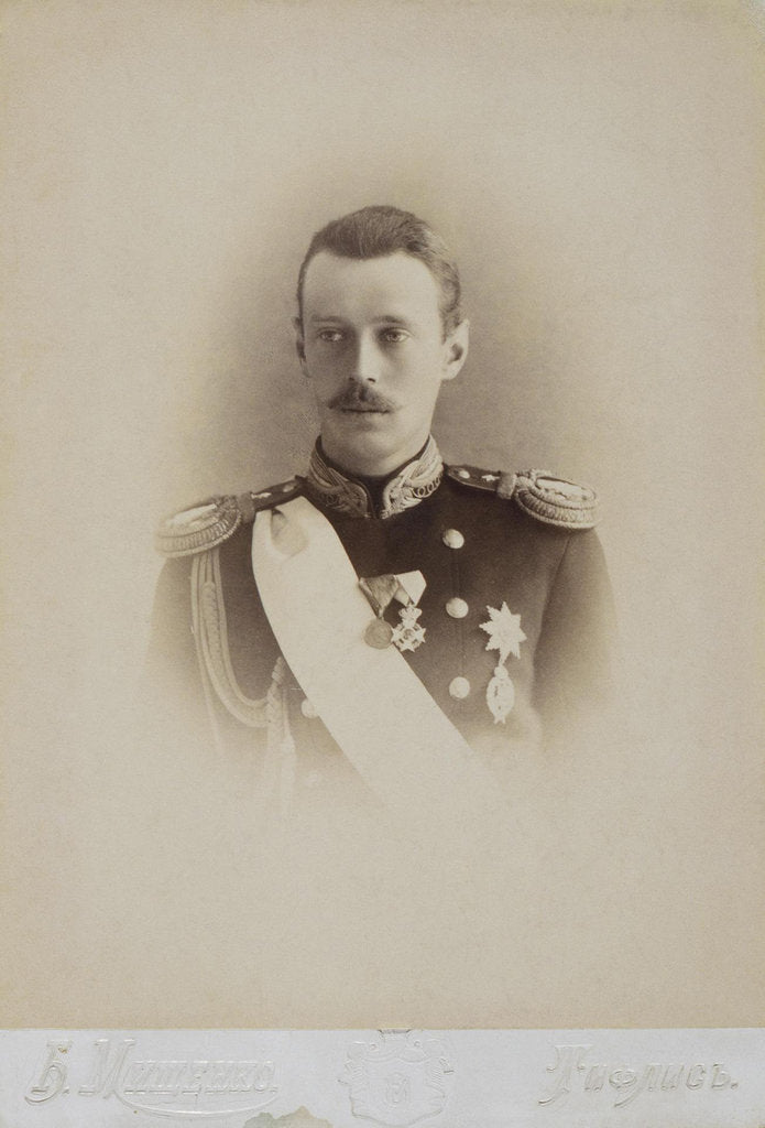 Detail of Portrait of Grand Duke George Alexandrovich of Russia by Anonymous