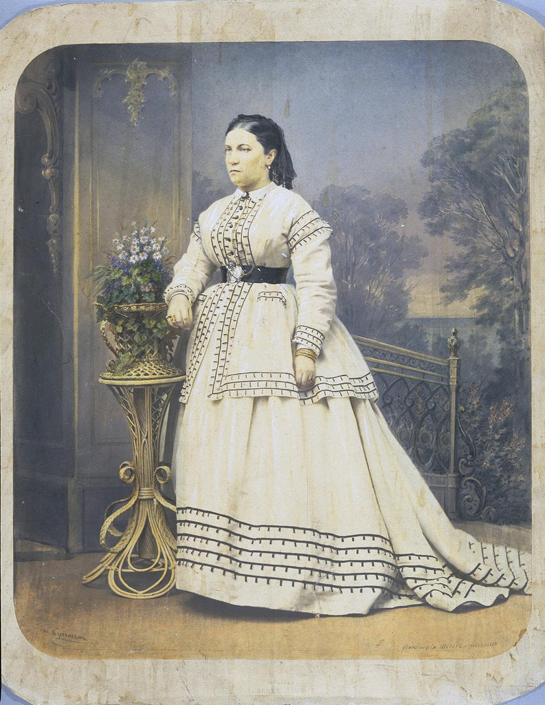 Detail of Portrait of Countess Alexandra Grigoryevna Sheremetyeva by Anonymous