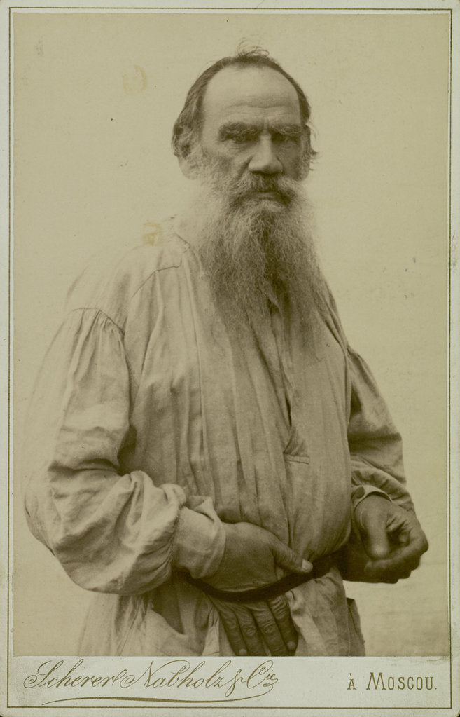 Detail of Portrait of the author Count Lev Nikolayevich Tolstoy by Anonymous