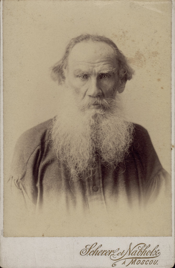 Detail of Portrait of the author Count Lev Nikolayevich Tolstoy by Anonymous