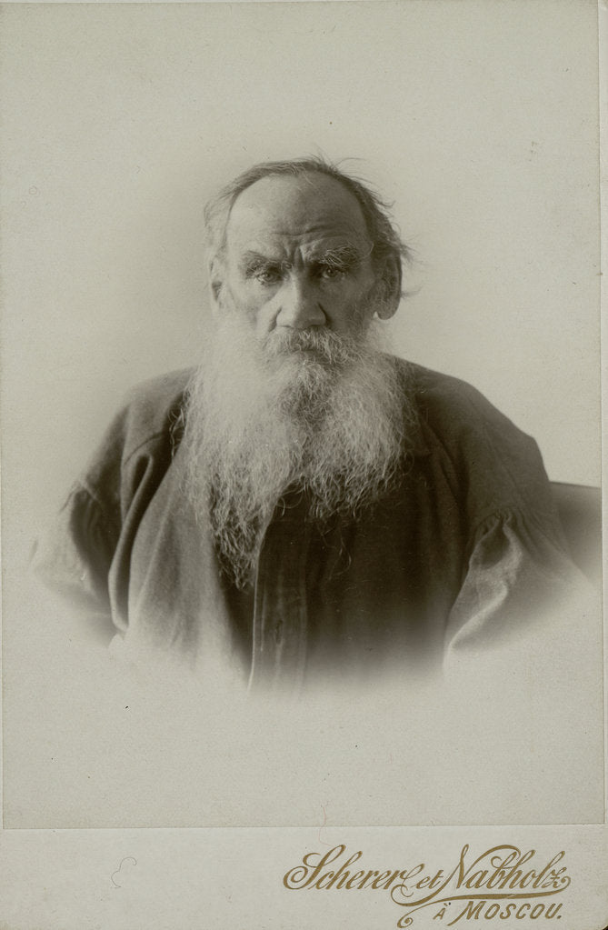 Detail of Portrait of the author Count Lev Nikolayevich Tolstoy by Anonymous