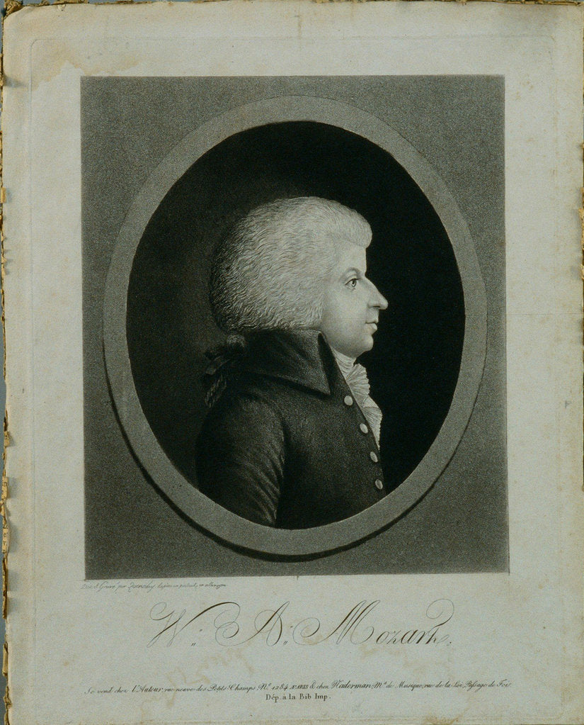 Portrait of the composer Wolfgang Amadeus Mozart by Anonymous