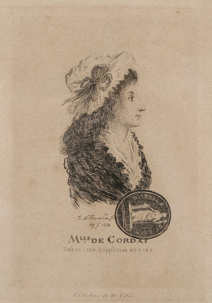 Detail of Portrait of Charlotte Corday by Anonymous