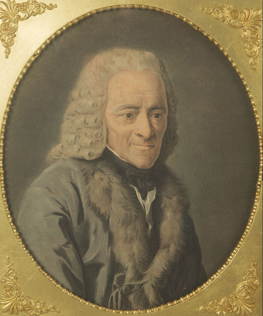 Detail of Portrait of the writer, essayist and philosopher Francois Marie Arouet de Voltaire by Anonymous