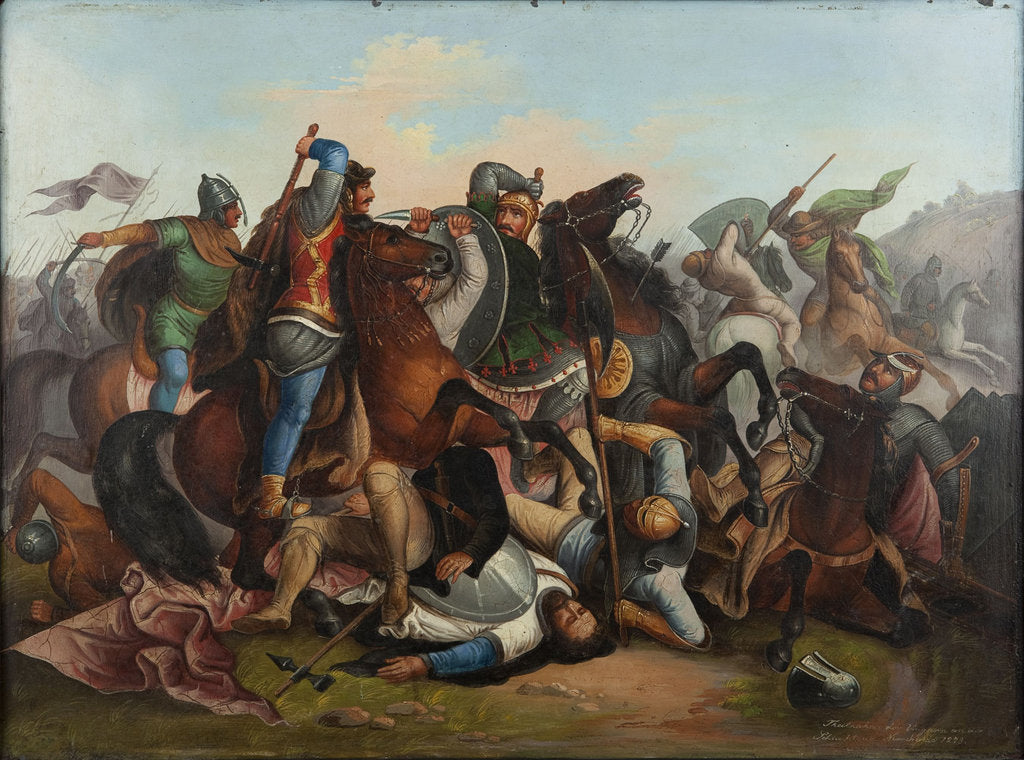 Detail of The Battle of Rudolph of Habsburg against Ottokar of Bohemia on 26 August 1278 by Anonymous