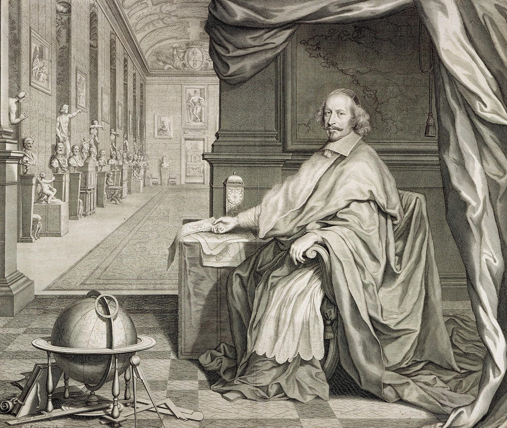 Detail of Portrait of Cardinal Mazarin by Anonymous