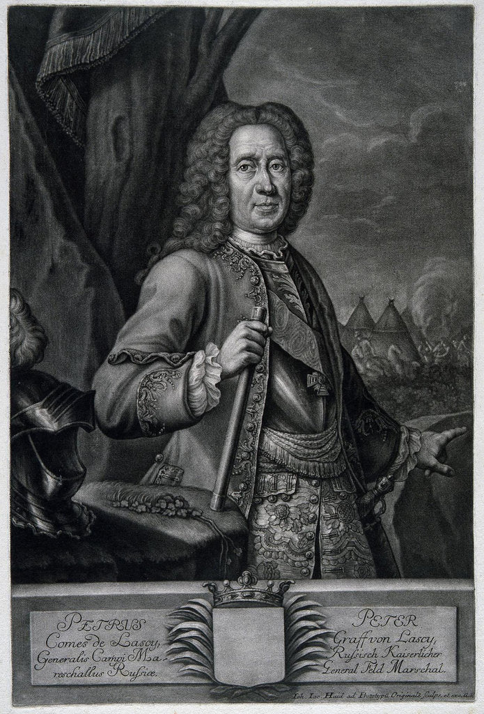 Detail of Portrait of the Field Marshal Count Peter von Lacy by Anonymous