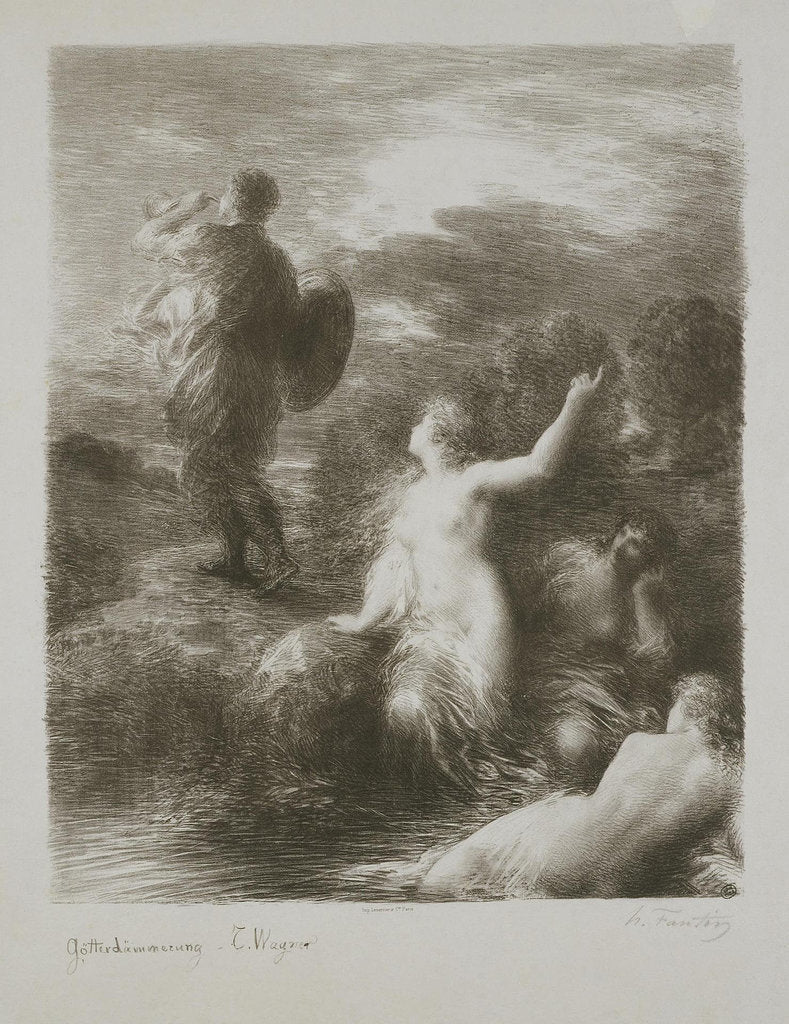 Detail of The Twilight of the Gods. Siegfried and the Daughters of the Rhine by Anonymous