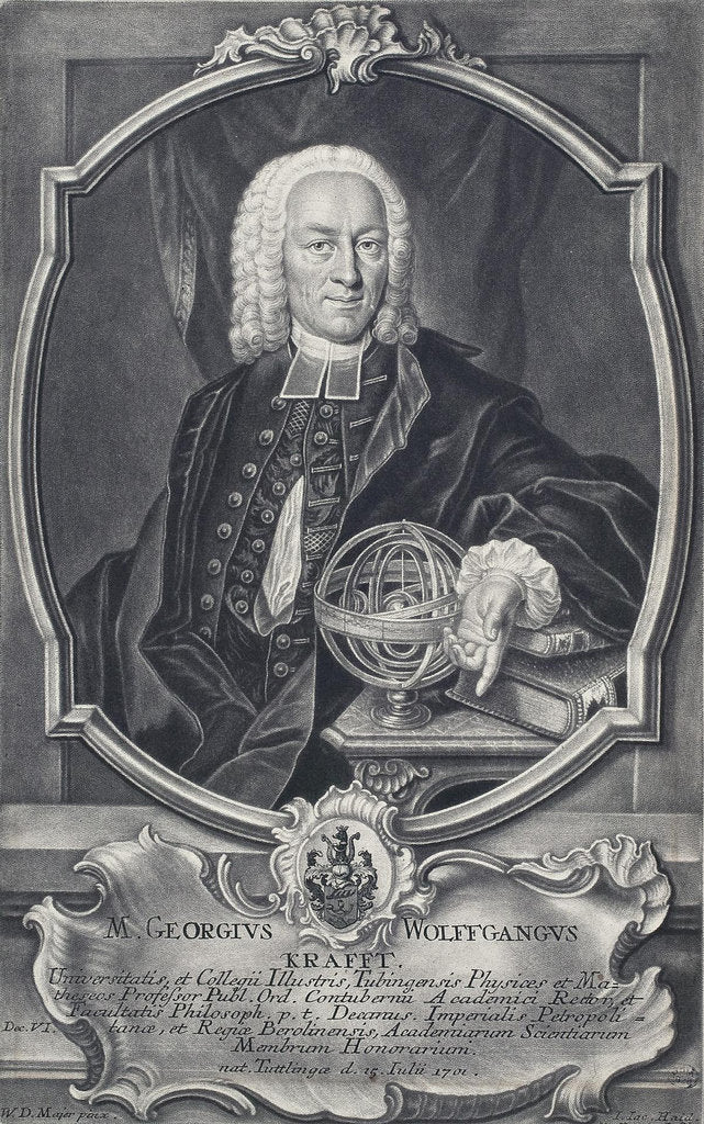 Detail of Portrait of the physicist Georg Wolfgang Krafft by Anonymous