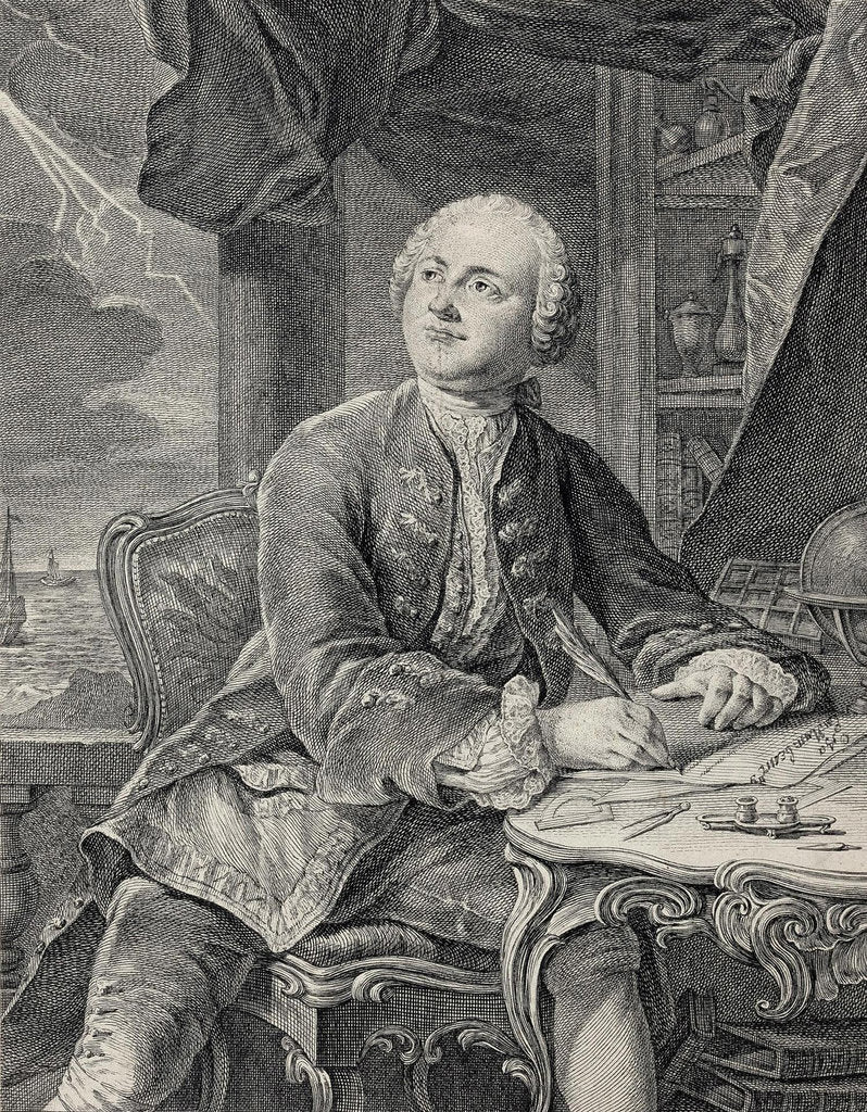 Detail of Portrait of Mikhail Vasilyevich Lomonosov by Anonymous