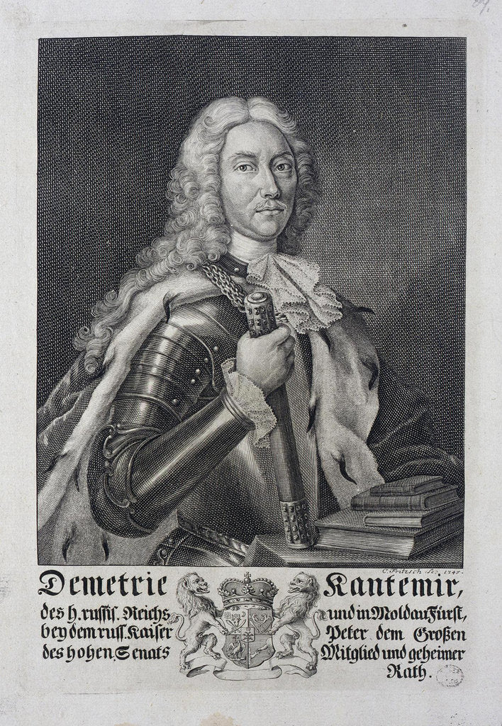 Detail of Portrait of Dimitrie Cantemir by Anonymous
