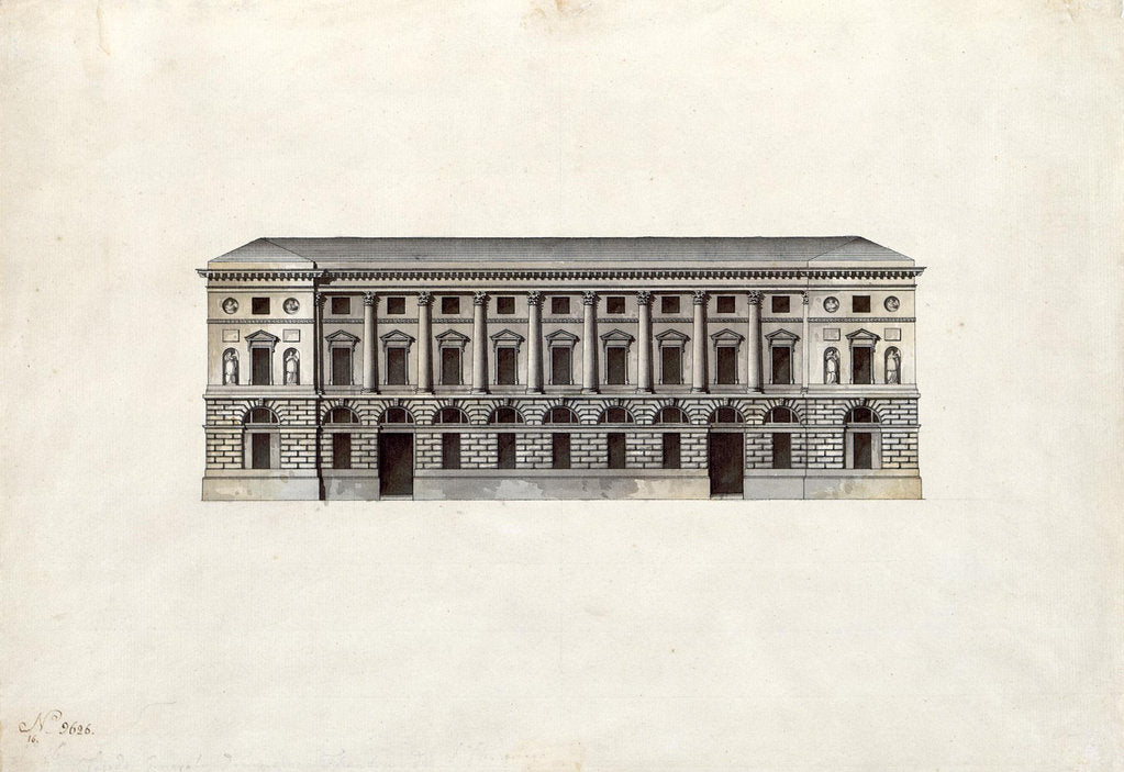 Detail of Facade of the Hermitage Theatre in Saint Petersburg by Anonymous