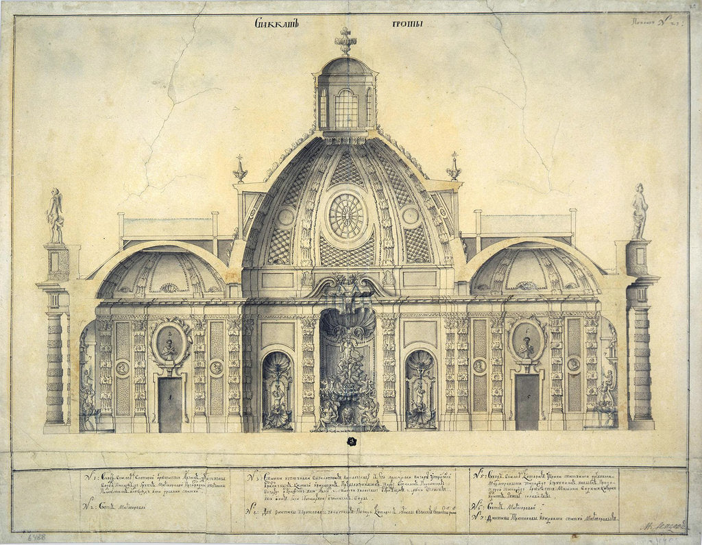Detail of Grotto in the Summer Garden in St. Petersburg by Anonymous