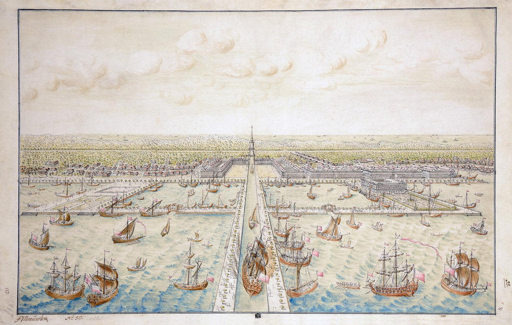 Detail of Harbour at Kronshtadt. Draft by Anonymous