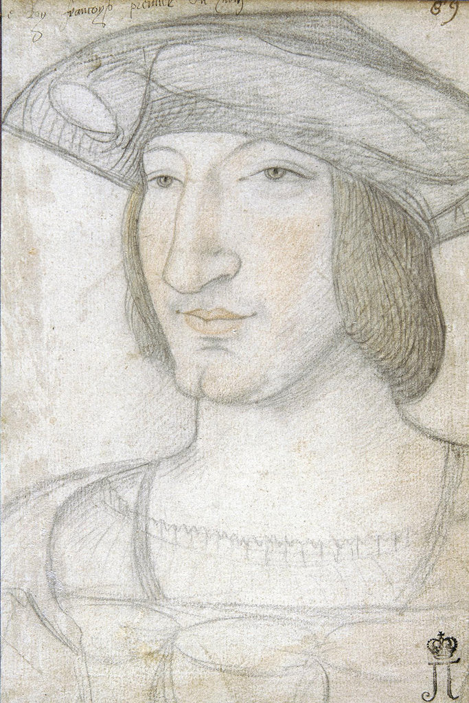 Detail of Portrait of Francis I, King of France by Anonymous