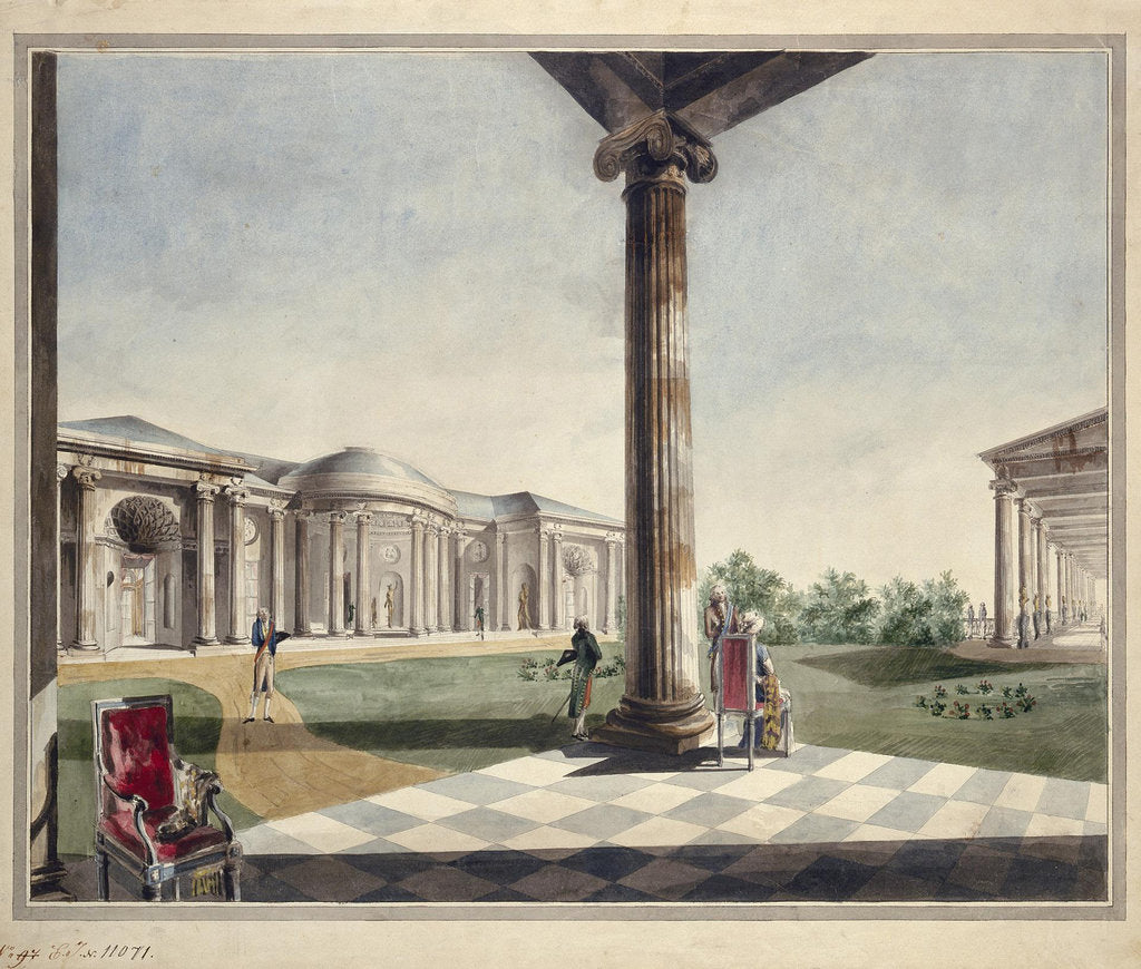 Detail of View of Ionic Gallery in Tsarskoye Selo by Anonymous