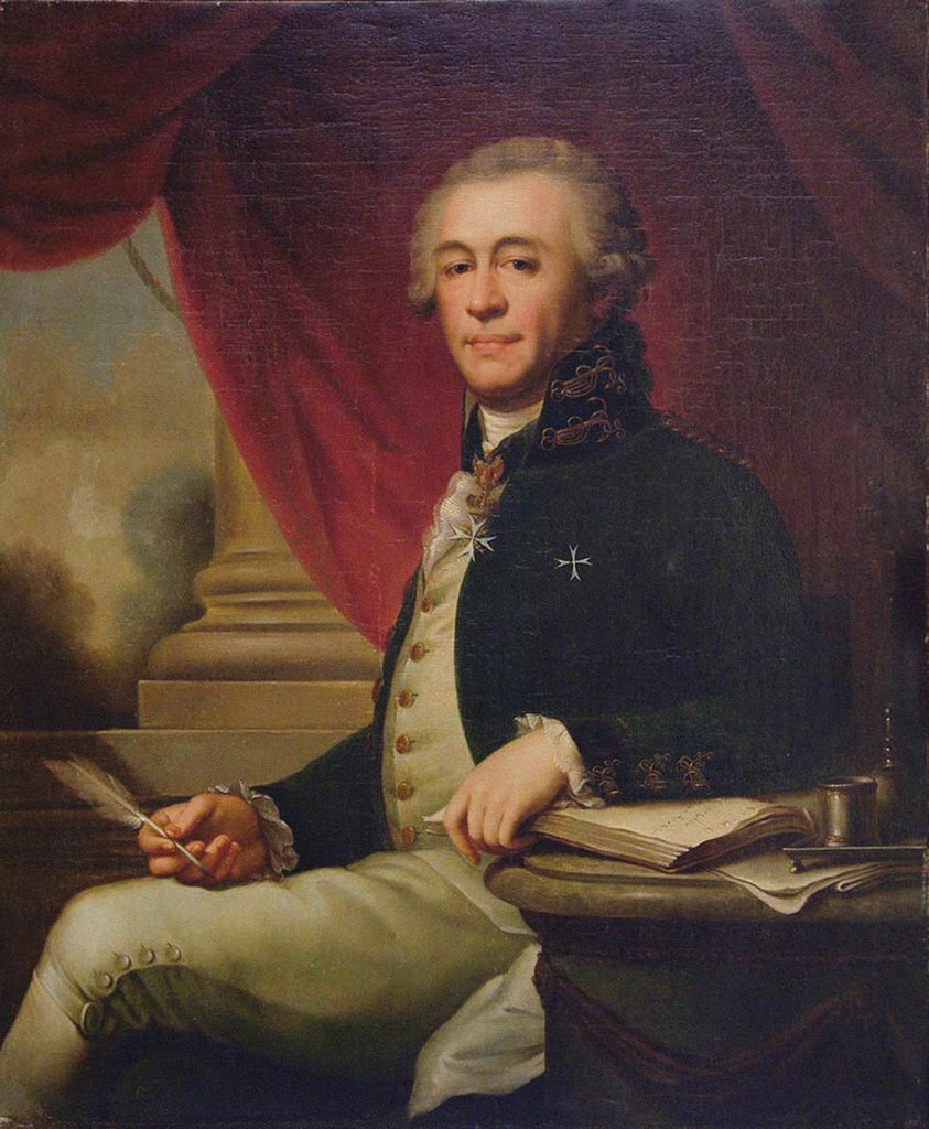 Detail of Portrait of Ivan Lazarevich Lazarev by Anonymous
