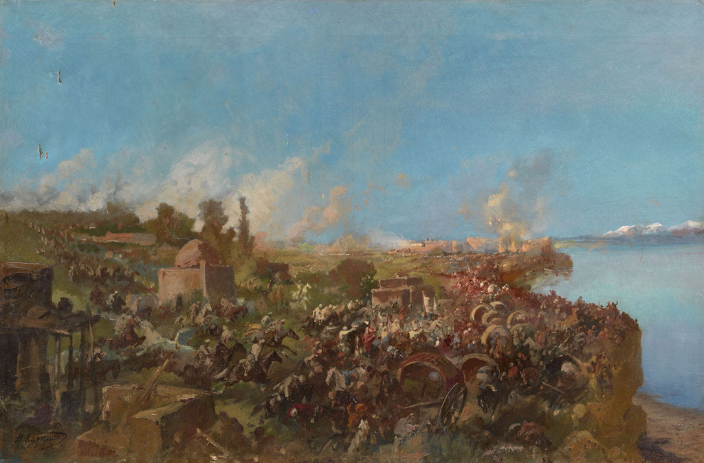 Detail of The Battle at Makhram on August 22, 1875 by Anonymous