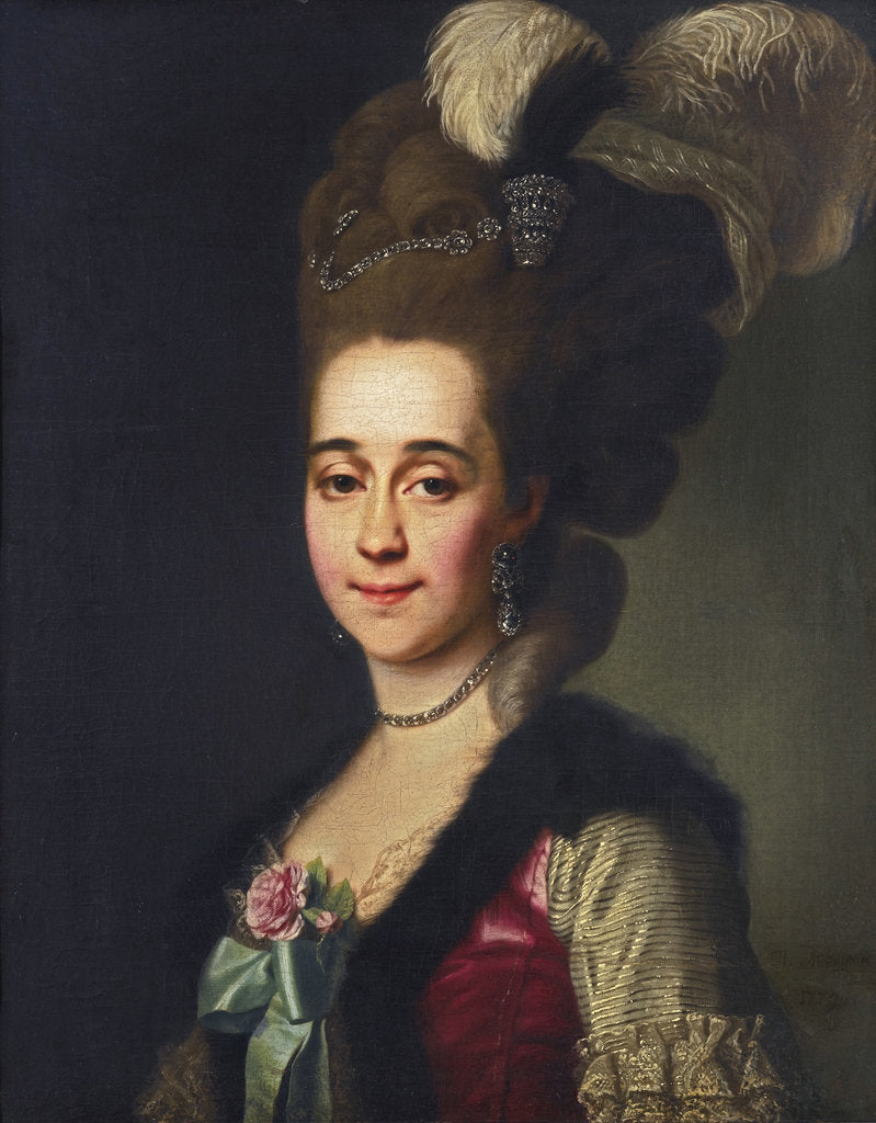 Detail of Portrait of Varvara Vasilyevna Golitsyna, née von Engelhardt by Anonymous