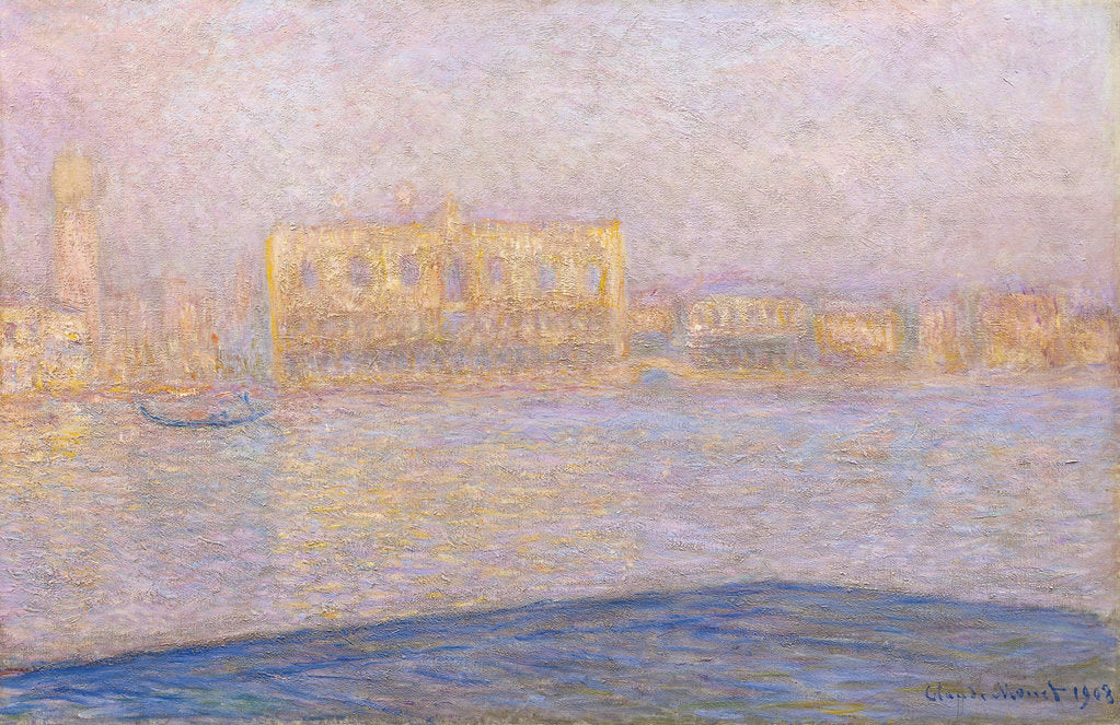 Detail of The Palazzo Ducale, Seen from San Giorgio Maggiore (Le Palais Ducal vu de Saint-Georges Majeur) by Anonymous
