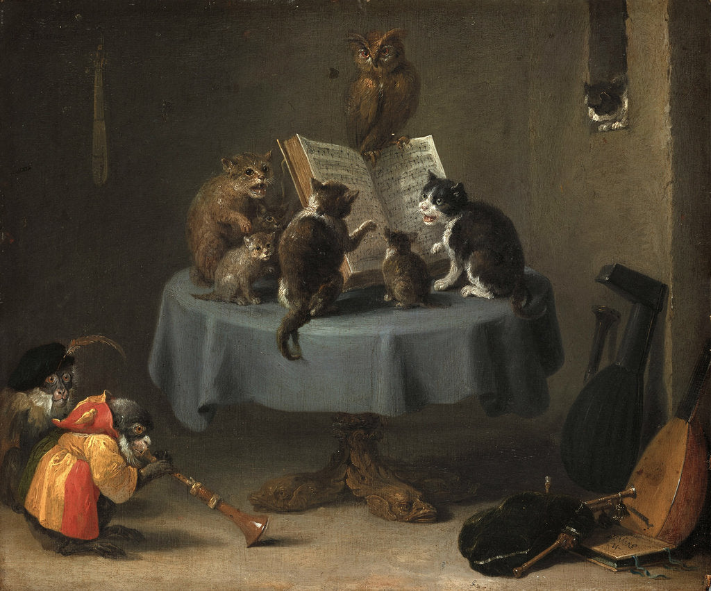 Detail of The Concert of Cats by Anonymous