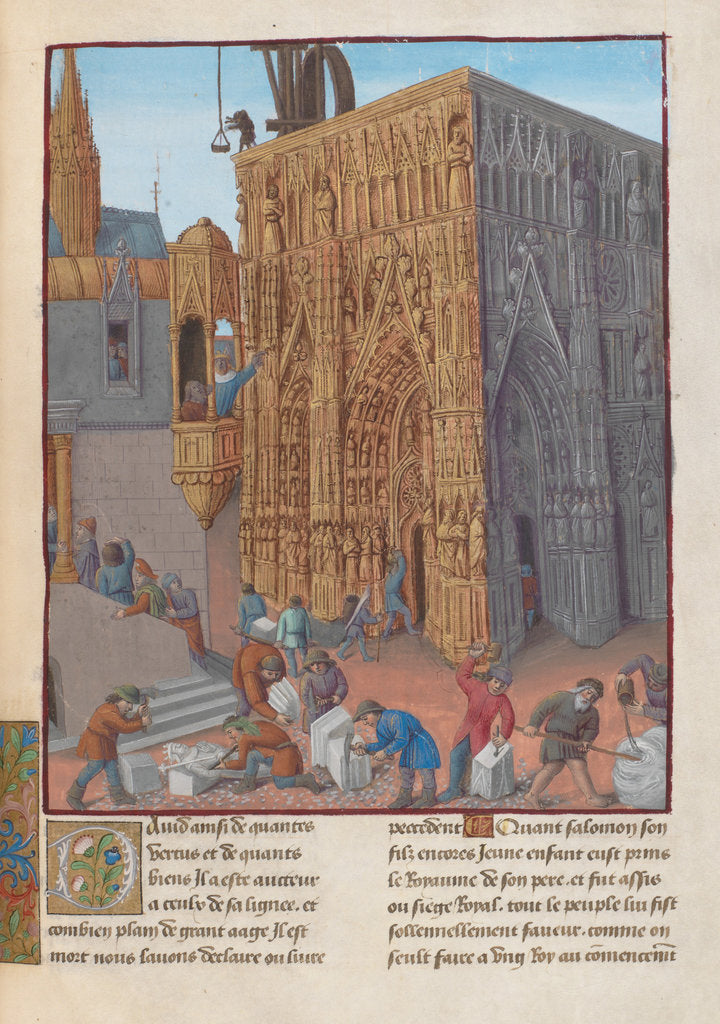 Detail of The Building of the Temple of Solomon. Illustration in Flavius Josephus Antiquities of the Jews (A by Anonymous