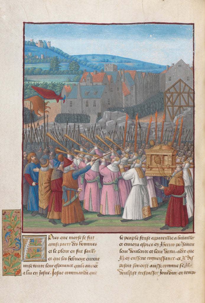 Detail of Joshua and the Fall of Jericho. Illustration in Flavius Josephus Antiquities of the Jews (Antiquit by Anonymous