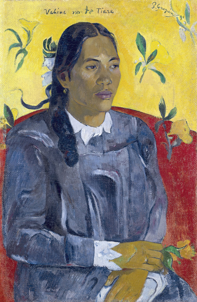 Detail of Vahine no te Tiare (Woman with a Flower) by Anonymous