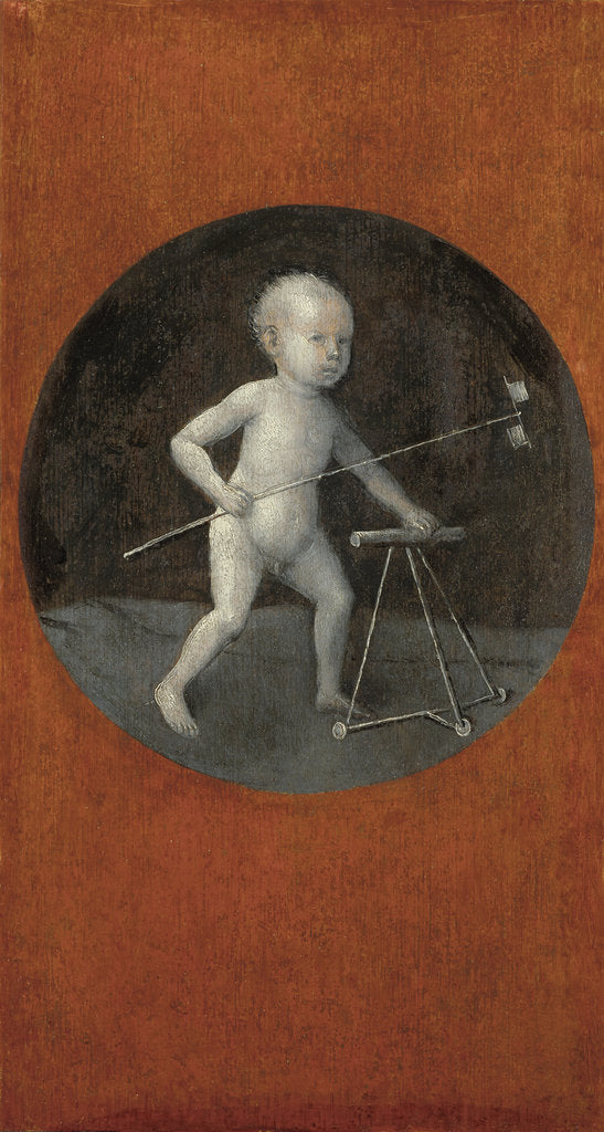 Detail of Child with Pinwheel and Toddler Chair. (Reverse of Christ Carrying the Cross) by Anonymous