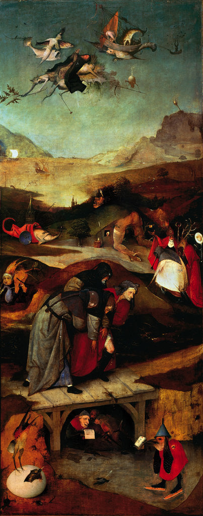 Detail of The Temptation of Saint Anthony (Left wing of a triptych) by Anonymous