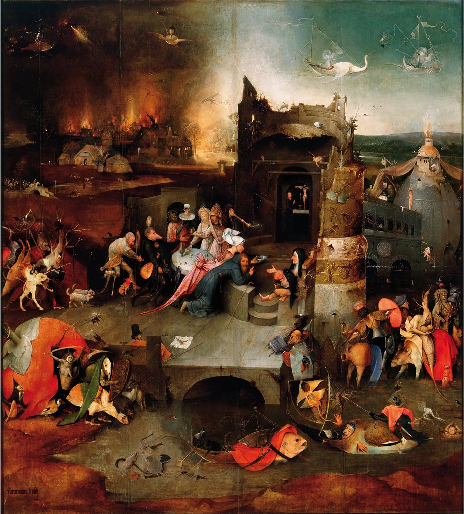 Detail of The Temptation of Saint Anthony (Central panel of a triptych) by Anonymous