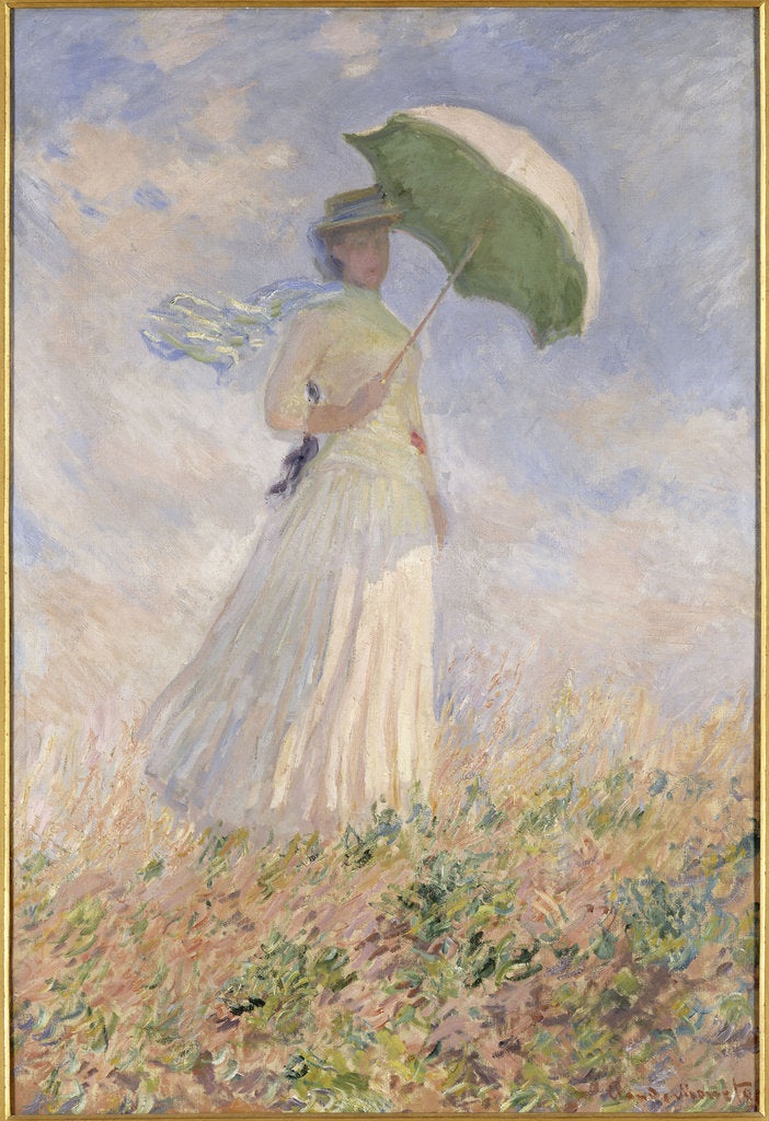 Woman with a Parasol (Essai de figure en plein air (vers la droite) by Anonymous