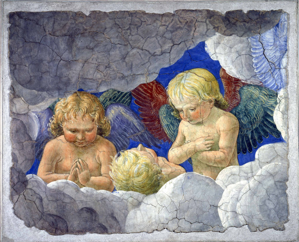 Detail of Group of angels by Anonymous
