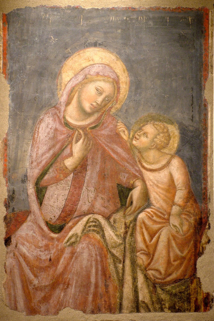 Detail of Madonna del ricamo by Anonymous