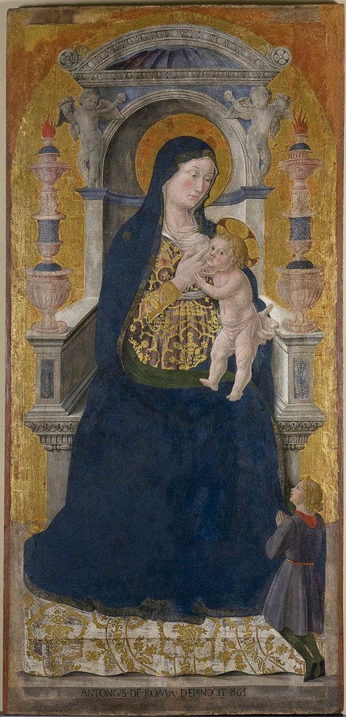 Detail of Virgin and child by Anonymous