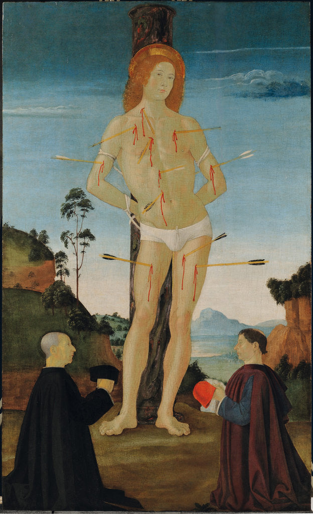 Detail of Saint Sebastian by Anonymous