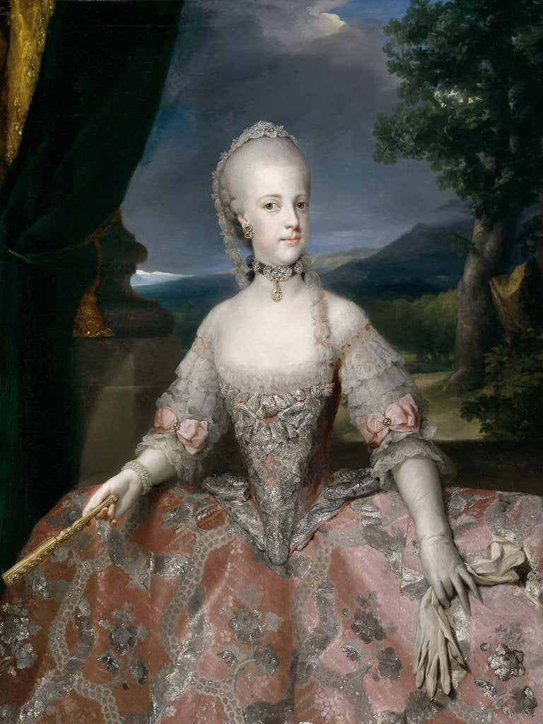 Detail of Portrait of Maria Carolina of Austria by Anonymous