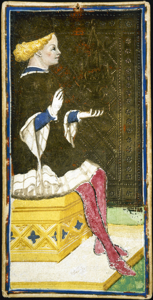 Detail of King of Cups. Tarot card by Anonymous