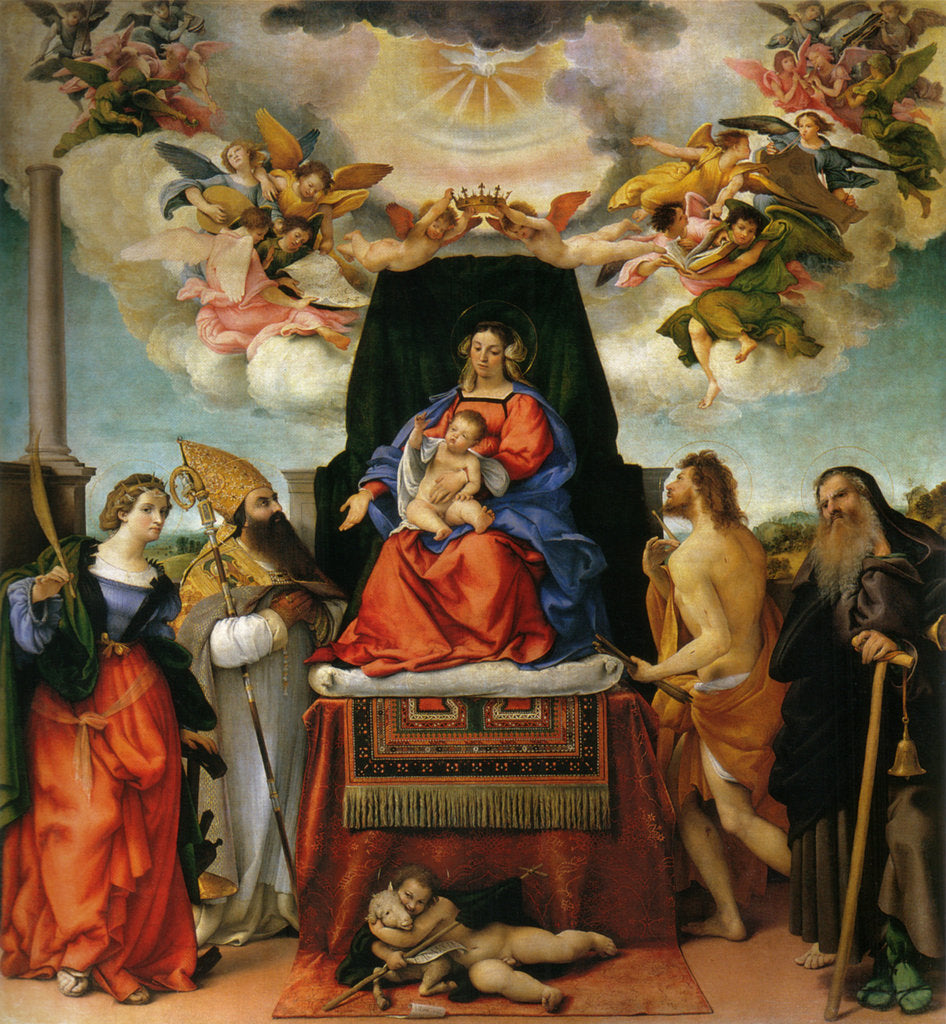 Detail of Madonna and Child with Saints by Anonymous
