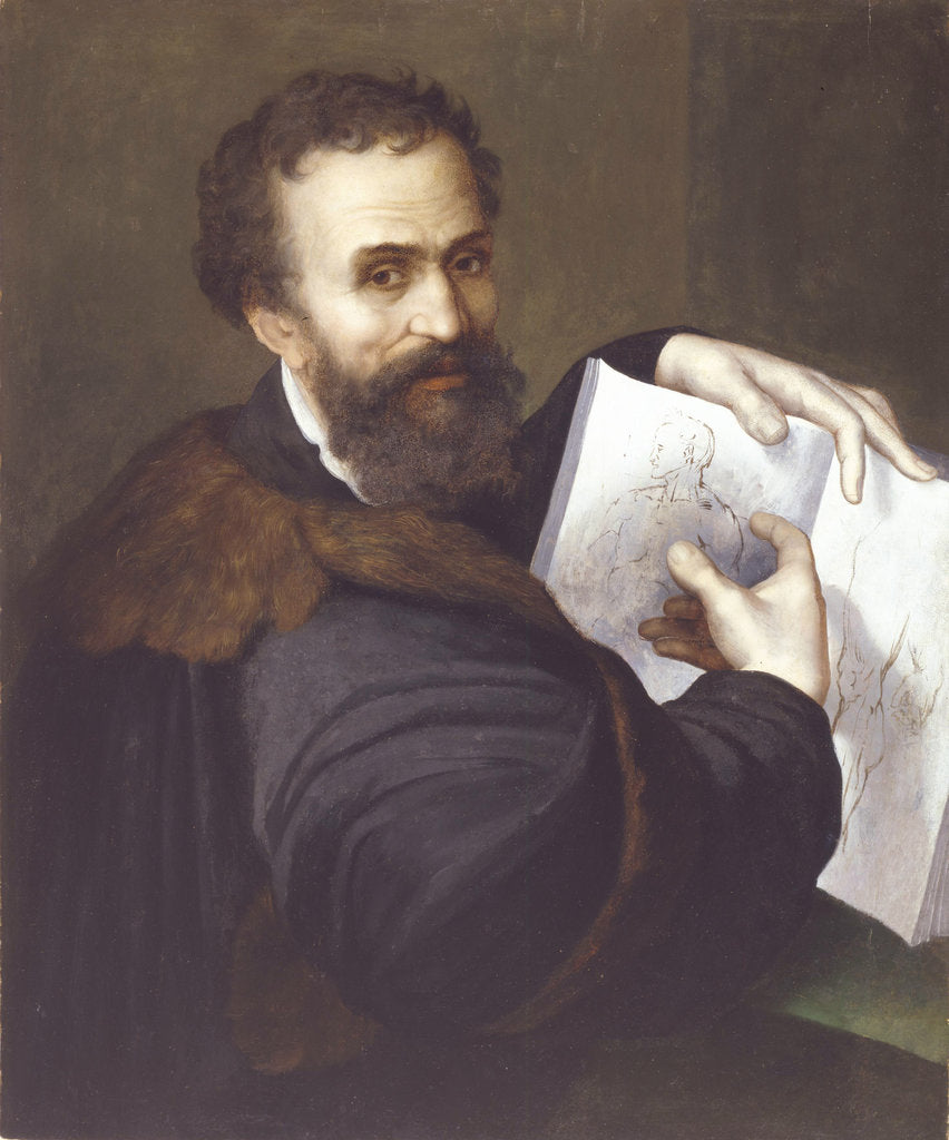 Detail of Portrait of Michelangelo Buonarroti by Anonymous