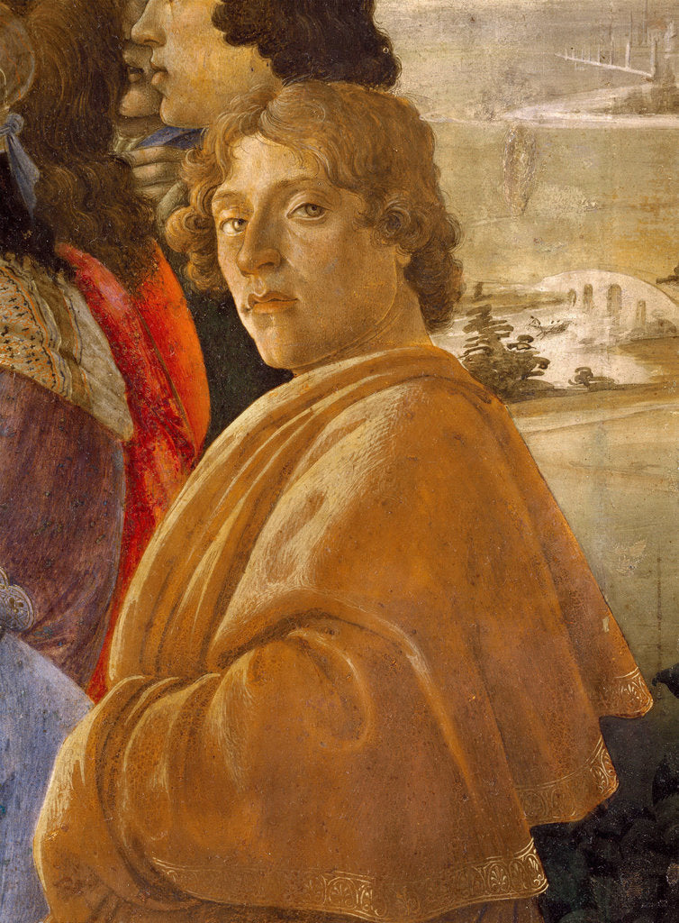Detail of The Adoration of the Magi. Detail: Self-portrait by Anonymous