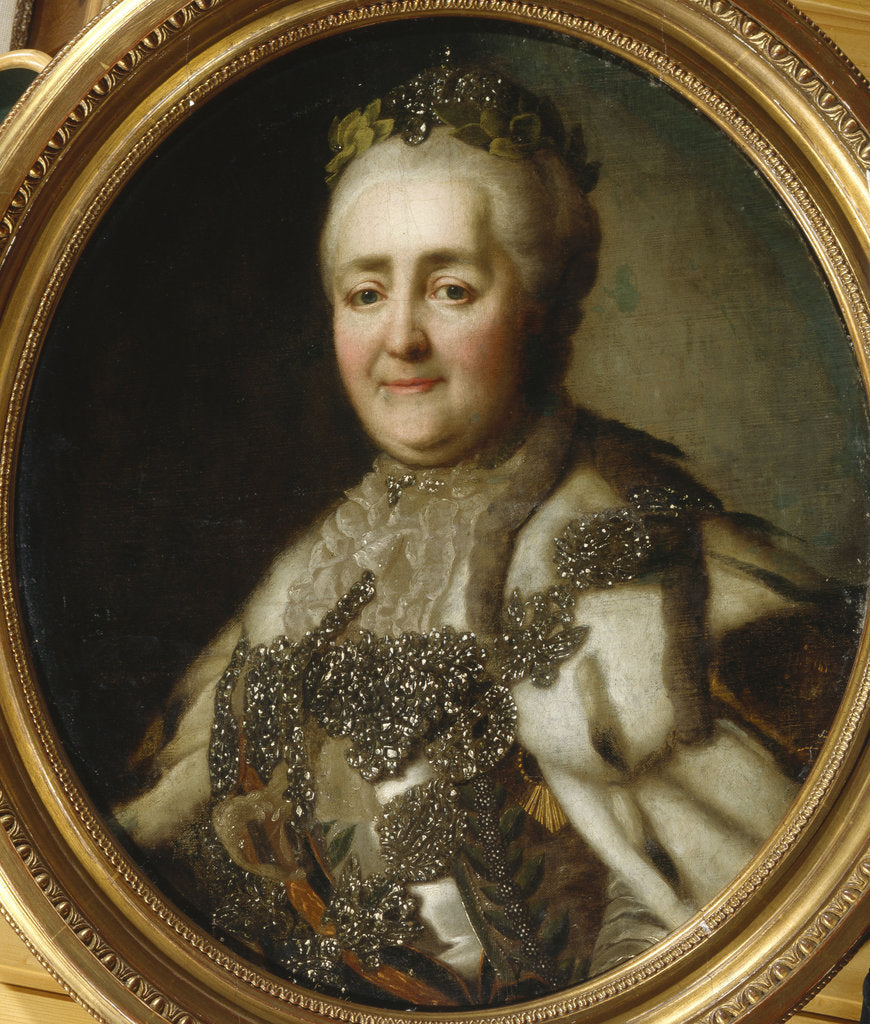 Detail of Portrait of Empress Catherine II by Anonymous