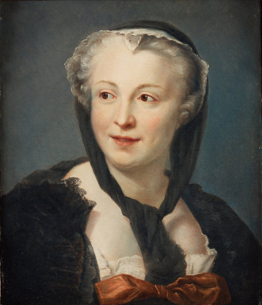 Detail of Portrait of the novelist Françoise de Graffigny by Anonymous