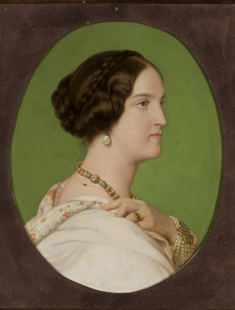 Detail of Portrait of Countess Delfina Potocka, née Komar by Anonymous