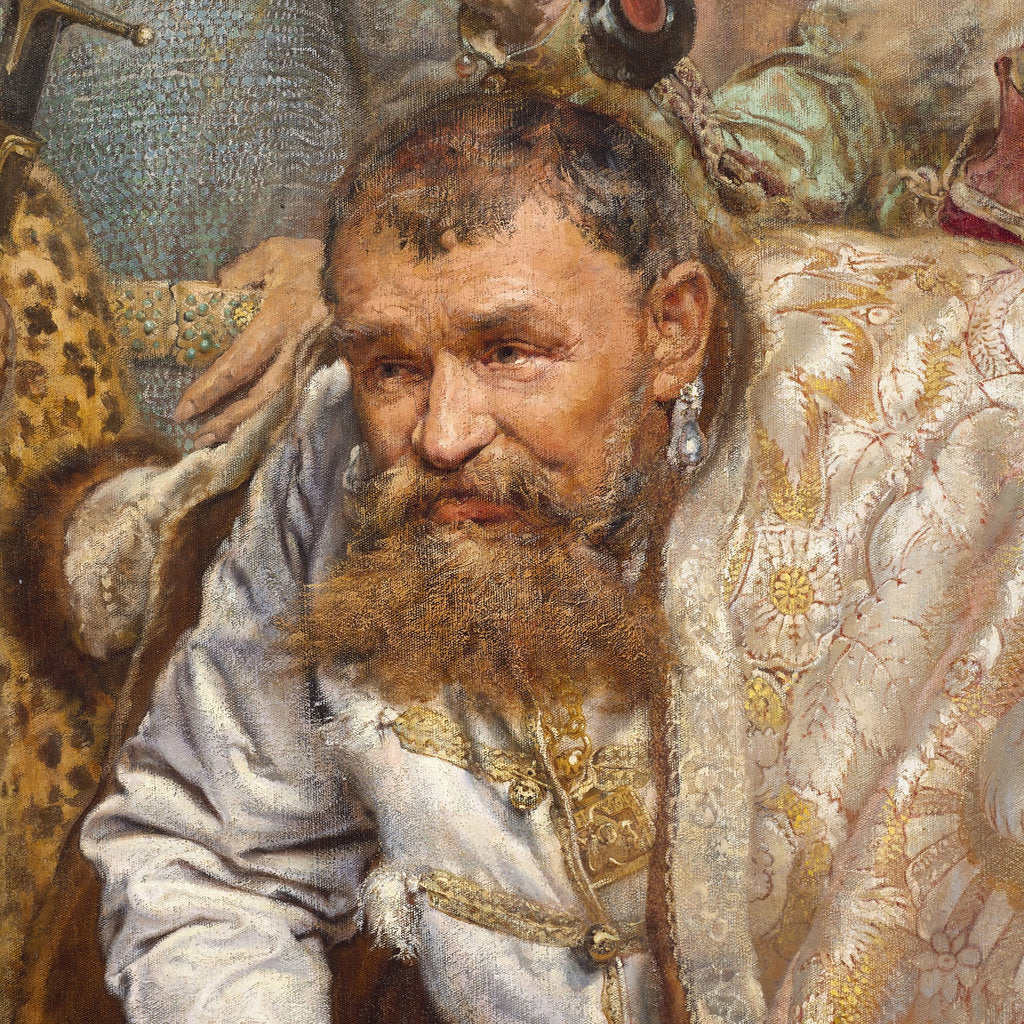 Detail of Stephen Báthory at Pskov. Detail: Grigory Nashchokin by Anonymous