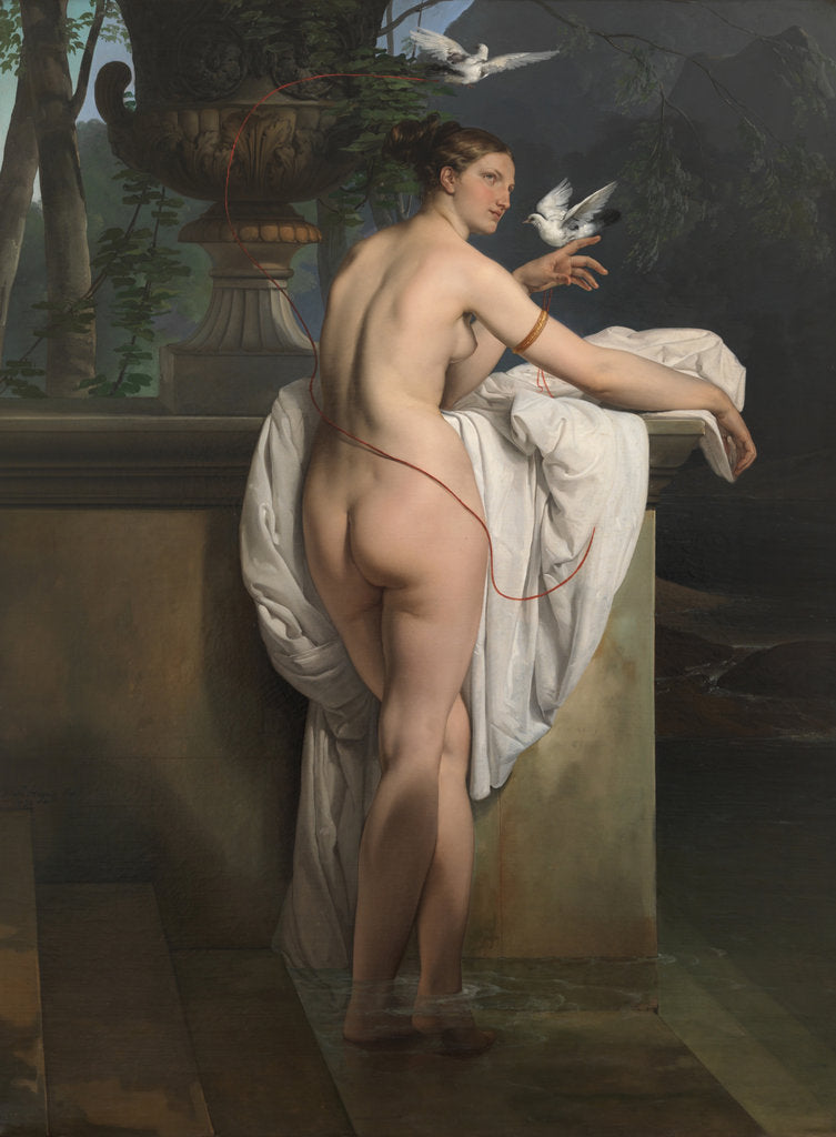 Detail of Venus Playing with Two Doves (Portrait of the Ballerina Carlotta Chabert) by Anonymous