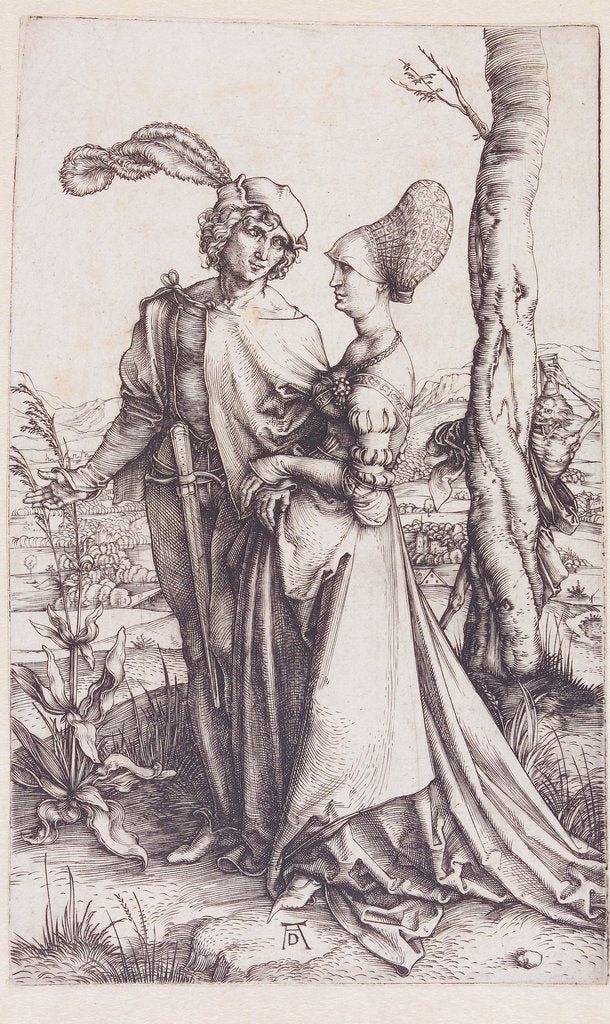 Detail of The Lovers and death (The walk) by Anonymous