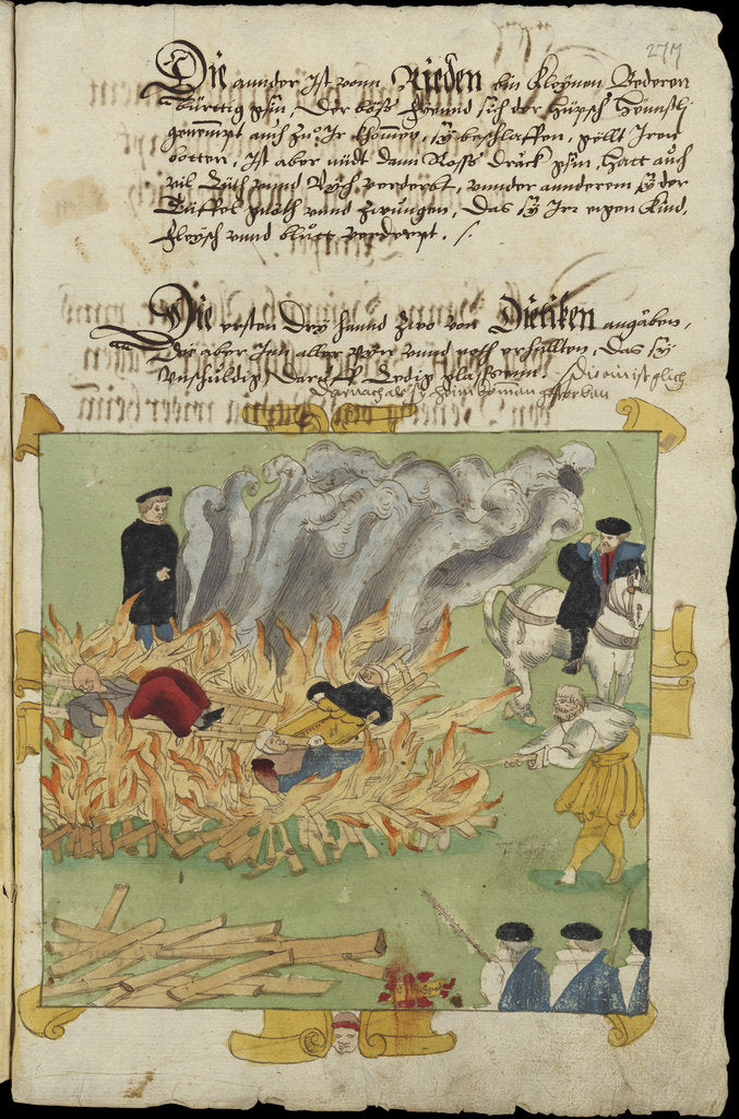 Detail of The Burning of three witches in Baden on November 4, 1585 by Anonymous