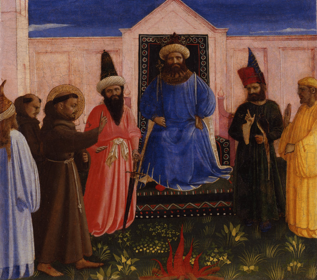 Detail of The ordeal of fire of Saint Francis before the Sultan by Anonymous